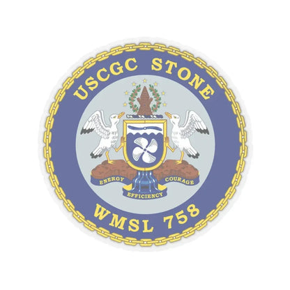 USCGC STONE WMSL 758 (U.S. Coast Guard) STICKER Vinyl Kiss-Cut Decal 6 Inch Transparent - The Sticker Space