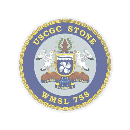 USCGC STONE WMSL 758 (U.S. Coast Guard) STICKER Vinyl Kiss-Cut Decal 6 Inch Transparent - The Sticker Space