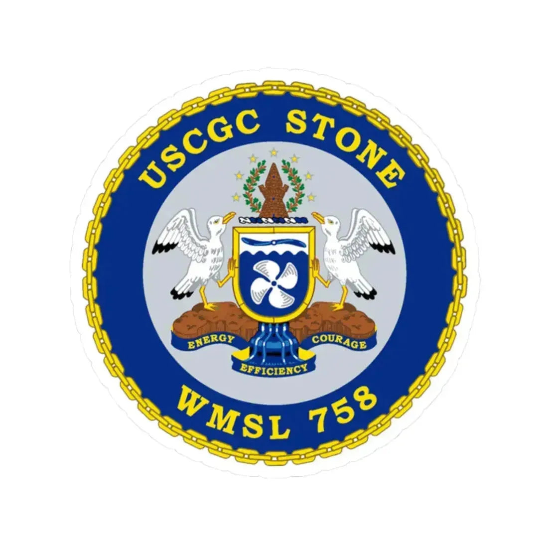 USCGC STONE WMSL 758 (U.S. Coast Guard) STICKER Vinyl Kiss-Cut Decal - The Sticker Space