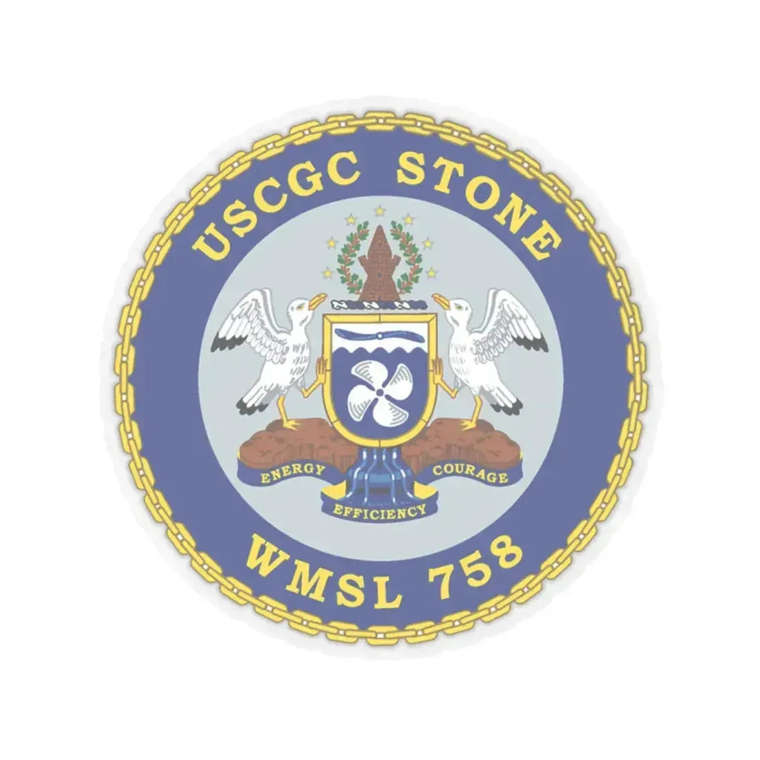 USCGC STONE WMSL 758 (U.S. Coast Guard) STICKER Vinyl Kiss-Cut Decal - The Sticker Space