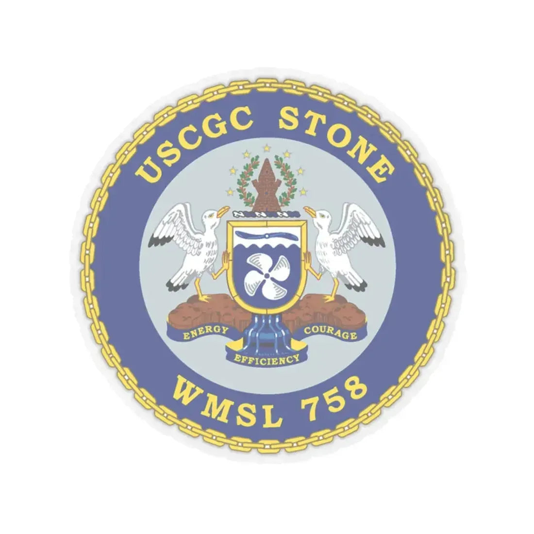 USCGC STONE WMSL 758 (U.S. Coast Guard) STICKER Vinyl Kiss-Cut Decal - The Sticker Space