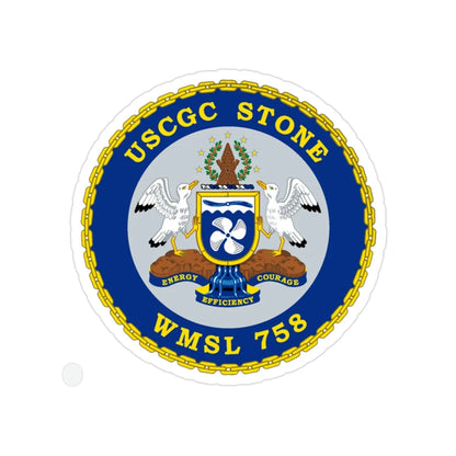 USCGC STONE WMSL 758 (U.S. Coast Guard) Transparent STICKER Die-Cut Vinyl Decal 2 Inch - The Sticker Space