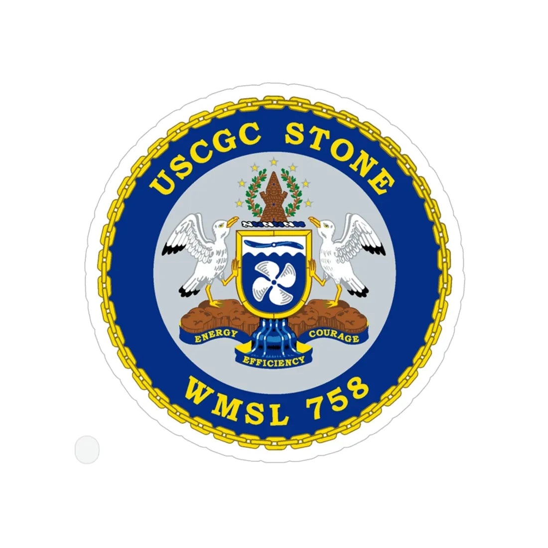 USCGC STONE WMSL 758 (U.S. Coast Guard) Transparent STICKER Die-Cut Vinyl Decal 5 Inch - The Sticker Space