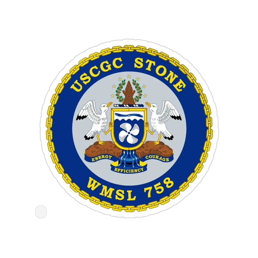 USCGC STONE WMSL 758 (U.S. Coast Guard) Transparent STICKER Die-Cut Vinyl Decal 6 Inch - The Sticker Space
