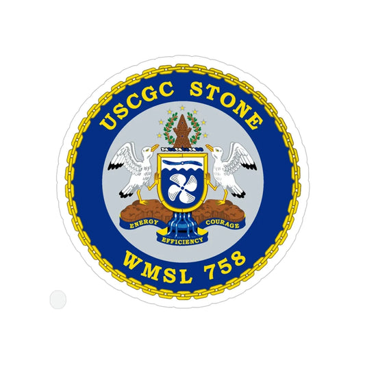 USCGC STONE WMSL 758 (U.S. Coast Guard) Transparent STICKER Die-Cut Vinyl Decal 6 Inch - The Sticker Space