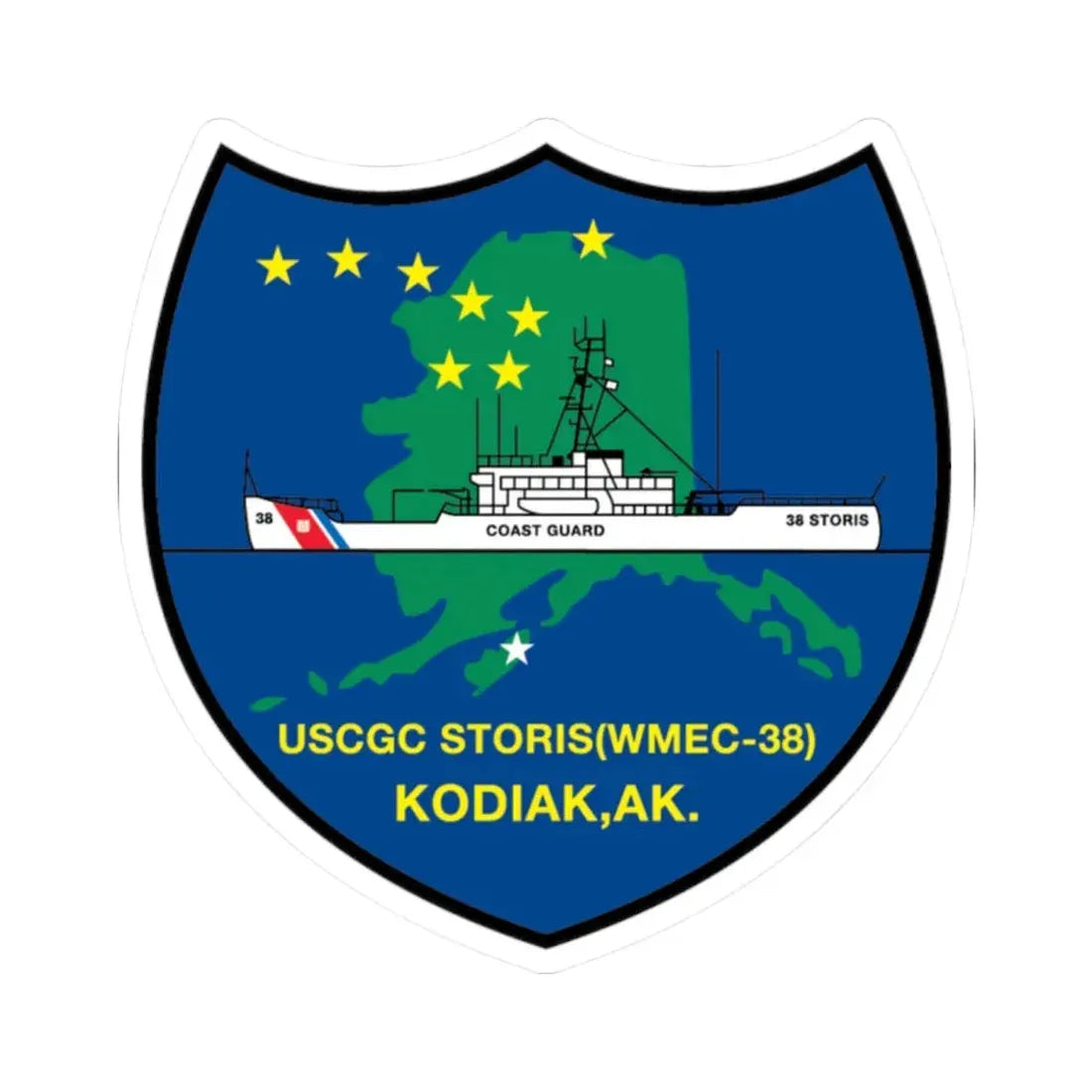 USCGC Storis WMEC 38 (U.S. Coast Guard) STICKER Vinyl Kiss-Cut Decal 2 Inch White - The Sticker Space