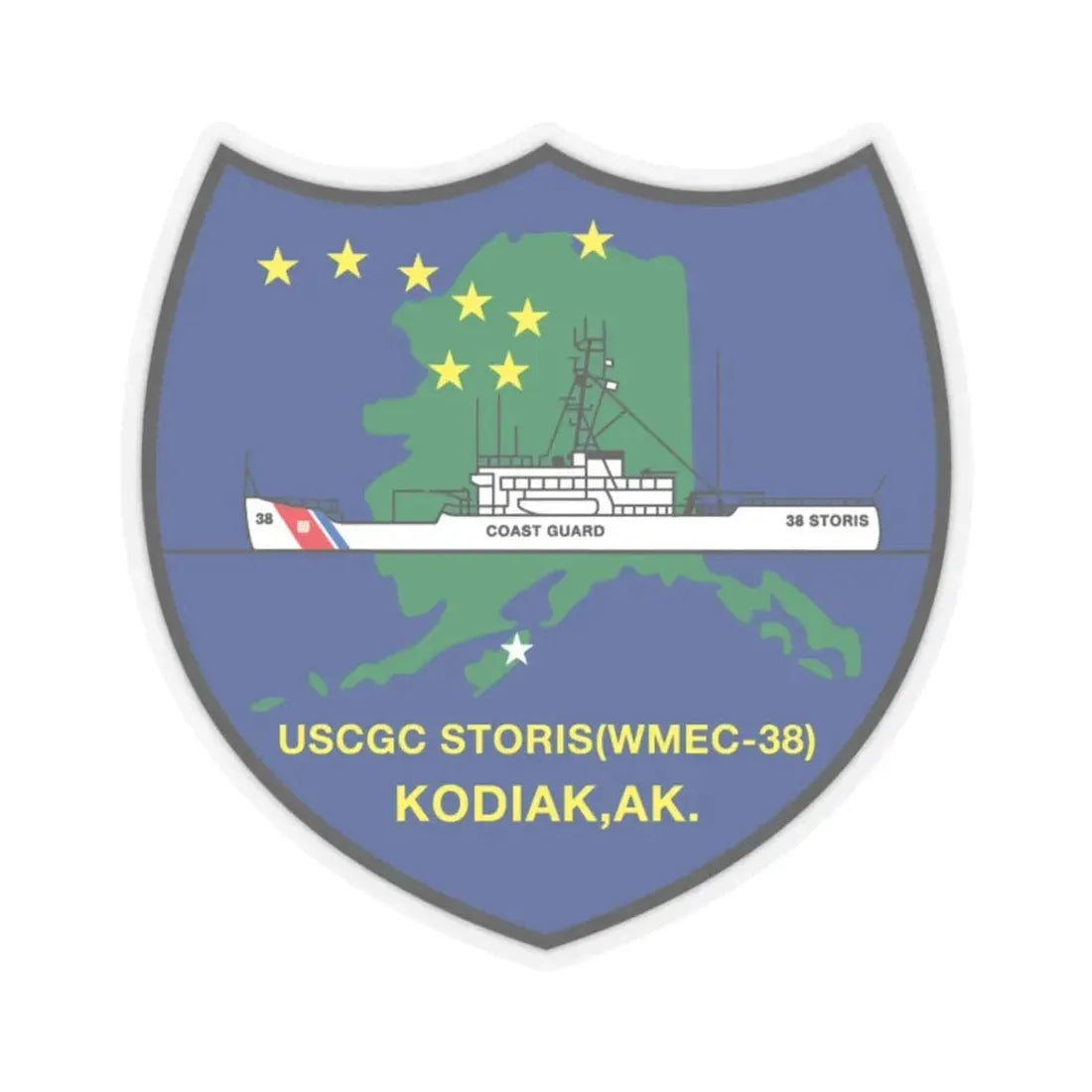 USCGC Storis WMEC 38 (U.S. Coast Guard) STICKER Vinyl Kiss-Cut Decal 3 Inch Transparent - The Sticker Space