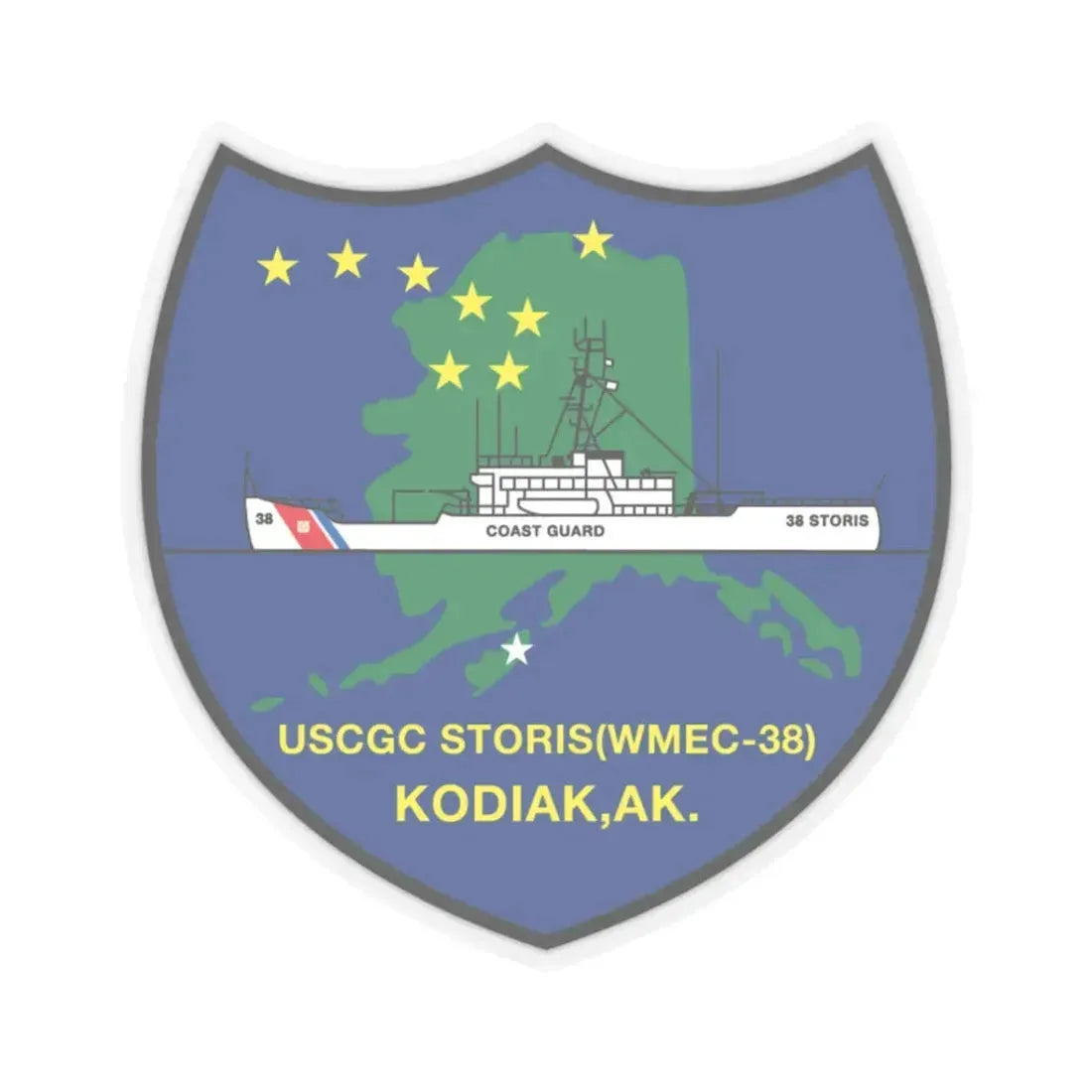 USCGC Storis WMEC 38 (U.S. Coast Guard) STICKER Vinyl Kiss-Cut Decal 3 Inch Transparent - The Sticker Space