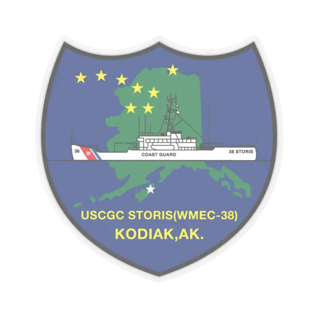 USCGC Storis WMEC 38 (U.S. Coast Guard) STICKER Vinyl Kiss-Cut Decal 6 Inch Transparent - The Sticker Space