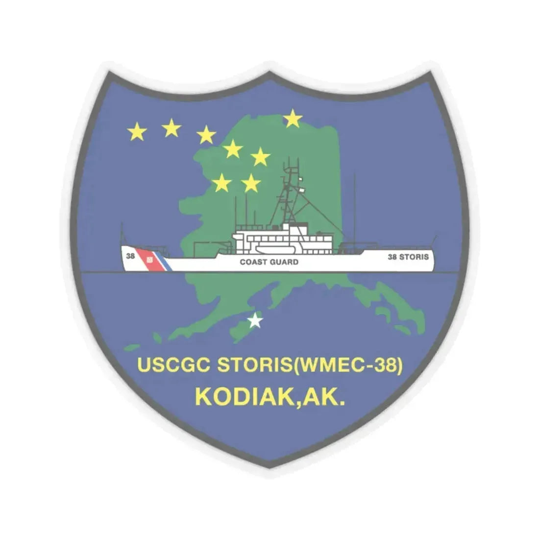 USCGC Storis WMEC 38 (U.S. Coast Guard) STICKER Vinyl Kiss-Cut Decal 6 Inch Transparent - The Sticker Space