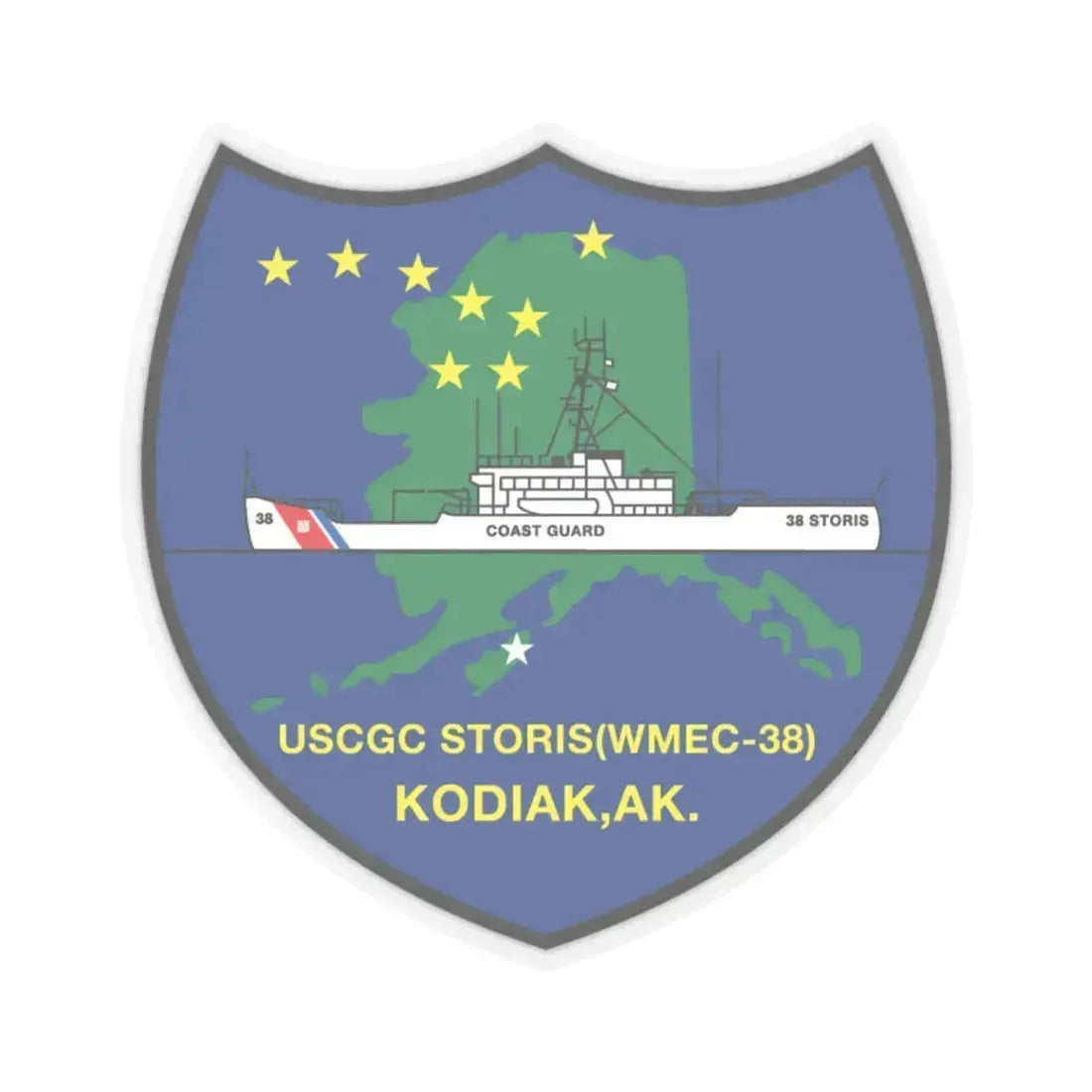 USCGC Storis WMEC 38 (U.S. Coast Guard) STICKER Vinyl Kiss-Cut Decal 6 Inch Transparent - The Sticker Space