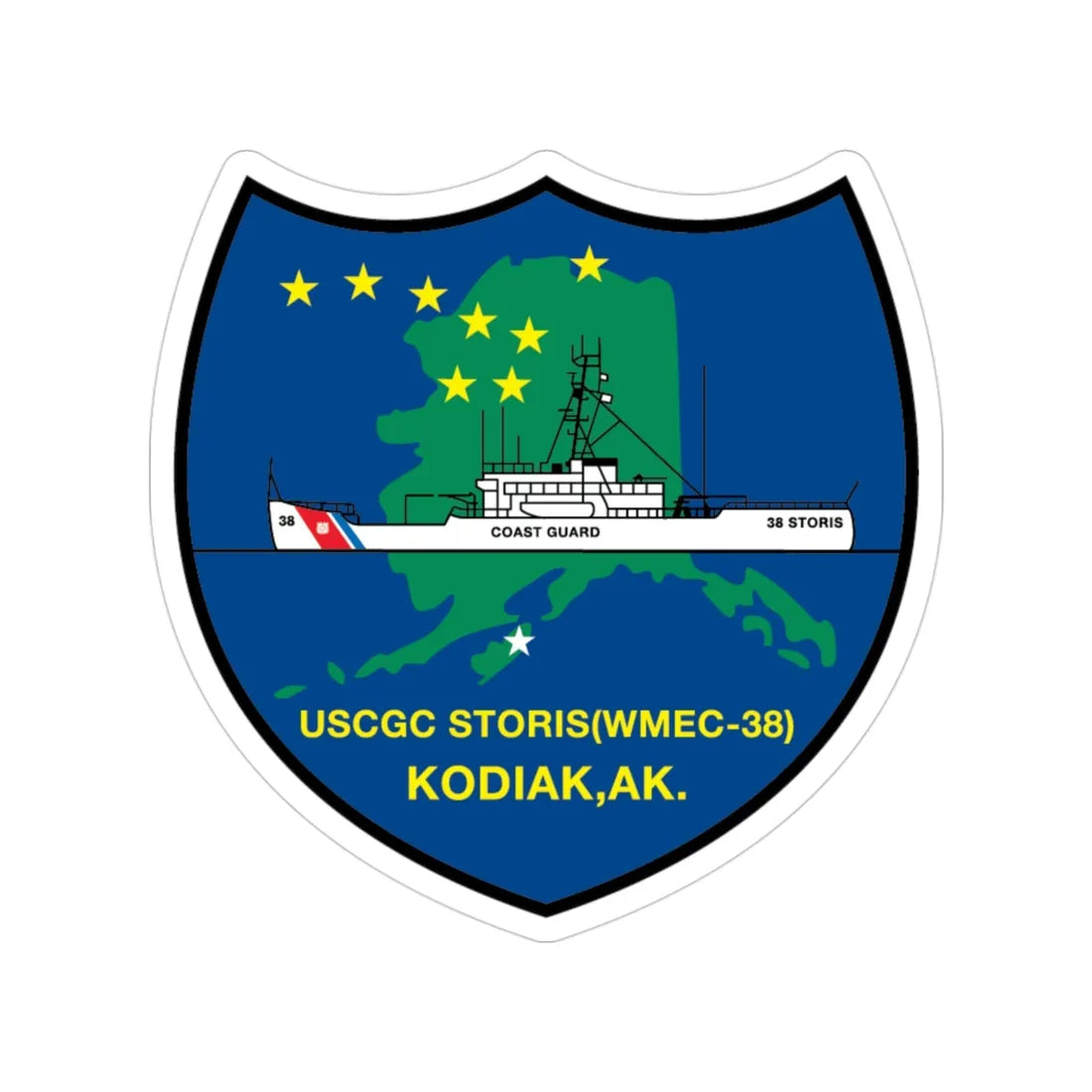 USCGC Storis WMEC 38 (U.S. Coast Guard) Transparent STICKER Die-Cut Vinyl Decal 3 Inch - The Sticker Space