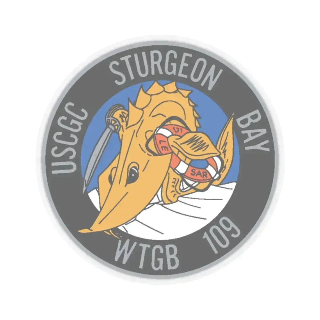 USCGC Sturgeon WTGB 109 (U.S. Coast Guard) STICKER Vinyl Kiss-Cut Decal 2 Inch Transparent - The Sticker Space