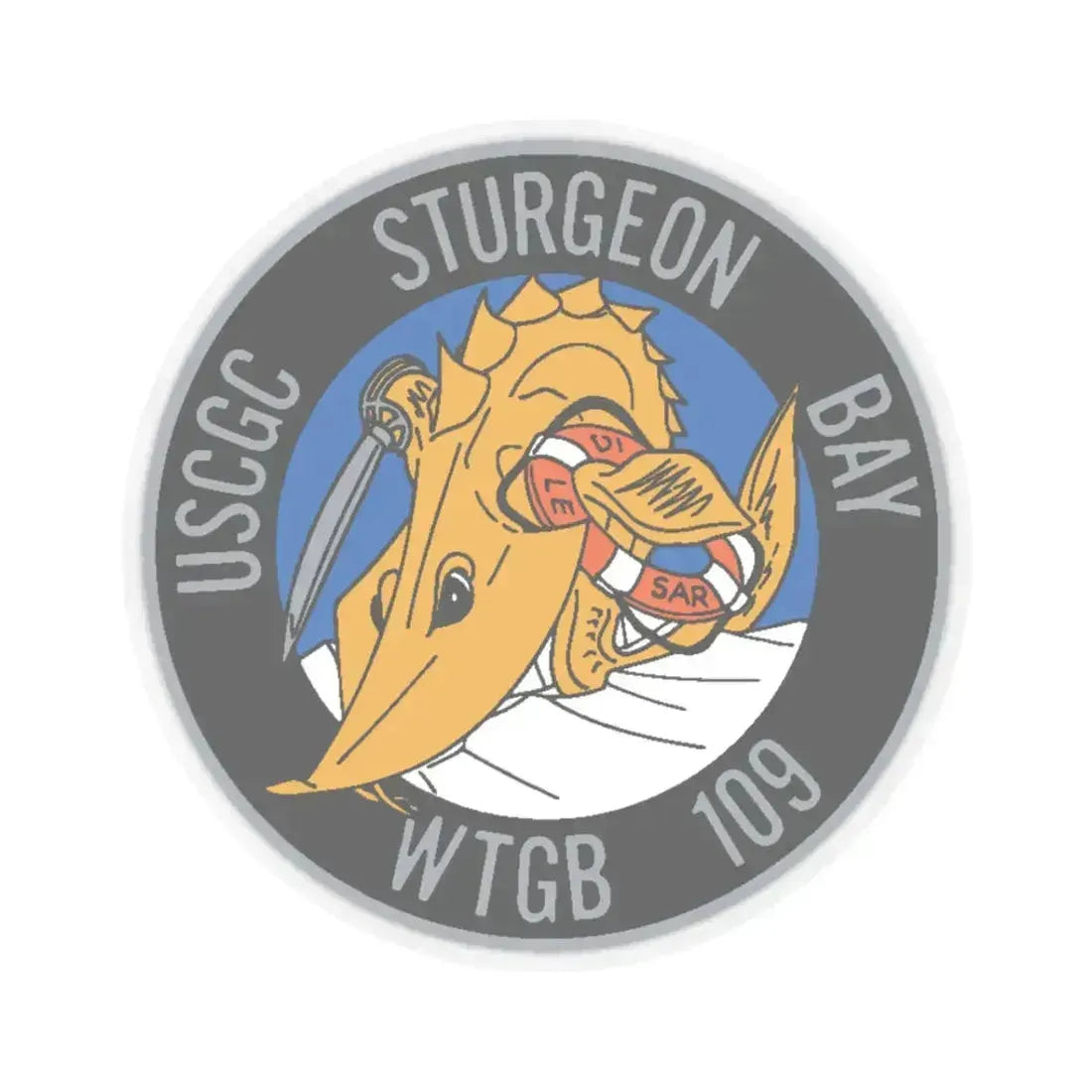 USCGC Sturgeon WTGB 109 (U.S. Coast Guard) STICKER Vinyl Kiss-Cut Decal 3 Inch Transparent - The Sticker Space