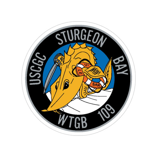 USCGC Sturgeon WTGB 109 (U.S. Coast Guard) Transparent STICKER Die-Cut Vinyl Decal 6 Inch - The Sticker Space