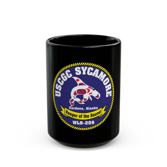 USCGC Sycamore WLB 209 (U.S. Coast Guard) Black Coffee Mug-15oz-The Sticker Space