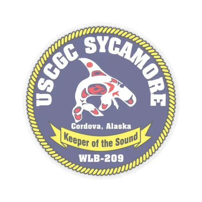 USCGC Sycamore WLB 209 (U.S. Coast Guard) STICKER Vinyl Kiss-Cut Decal 2 Inch Transparent - The Sticker Space