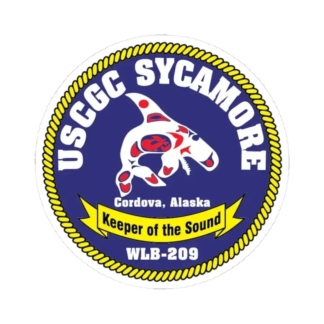USCGC Sycamore WLB 209 (U.S. Coast Guard) STICKER Vinyl Kiss-Cut Decal 3 Inch White - The Sticker Space