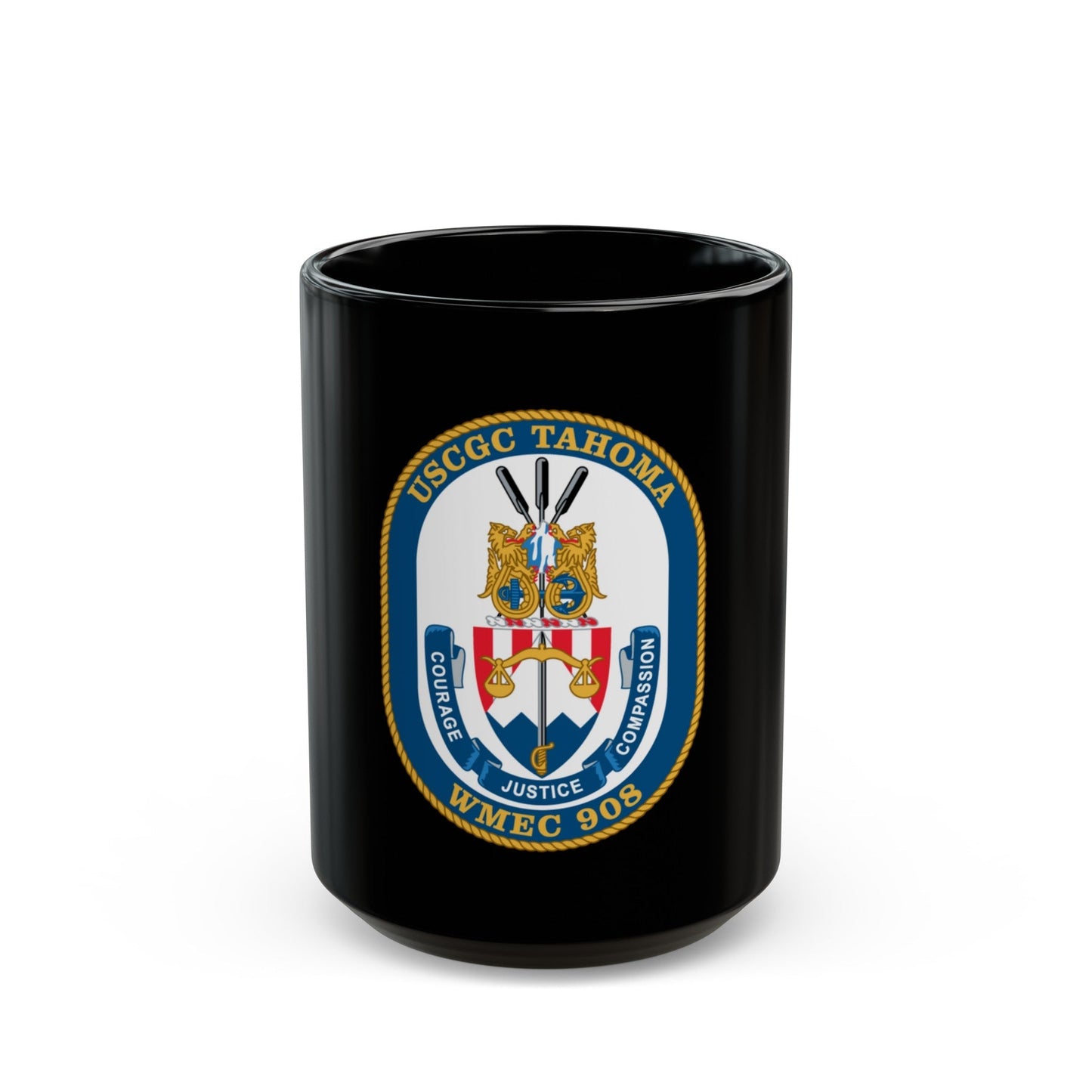 USCGC Tahoma WMEC 908 (U.S. Coast Guard) Black Coffee Mug-15oz-The Sticker Space