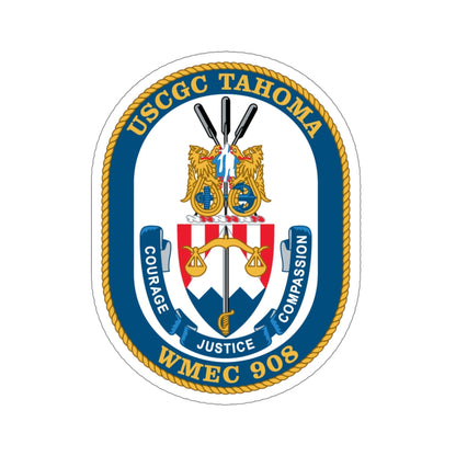 USCGC Tahoma WMEC 908 (U.S. Coast Guard) STICKER Vinyl Die-Cut Decal-6 Inch-The Sticker Space