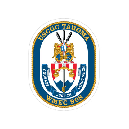 USCGC Tahoma WMEC 908 (U.S. Coast Guard) Transparent STICKER Die-Cut Vinyl Decal 2 Inch - The Sticker Space