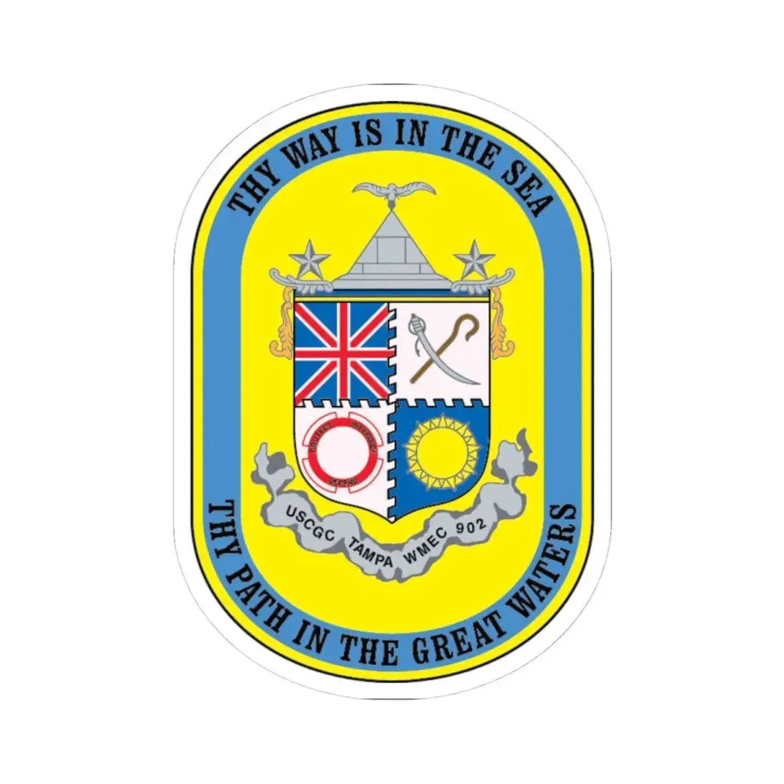 USCGC Tampa WMEC 902 (U.S. Coast Guard) STICKER Vinyl Kiss-Cut Decal 4 Inch White - The Sticker Space