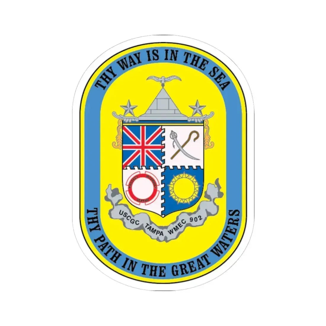 USCGC Tampa WMEC 902 (U.S. Coast Guard) STICKER Vinyl Kiss-Cut Decal 6 Inch White - The Sticker Space