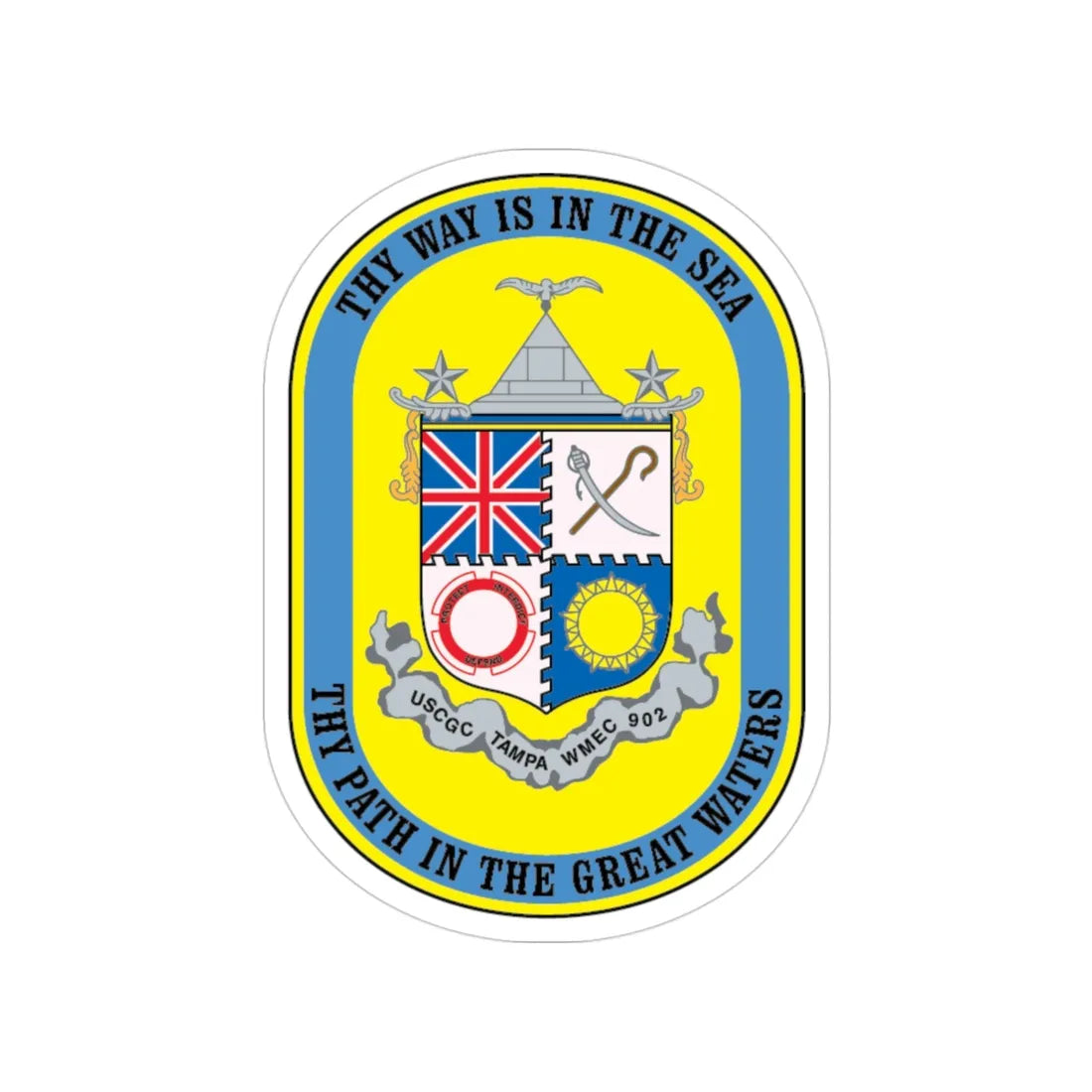 USCGC Tampa WMEC 902 (U.S. Coast Guard) Transparent STICKER Die-Cut Vinyl Decal 3 Inch - The Sticker Space