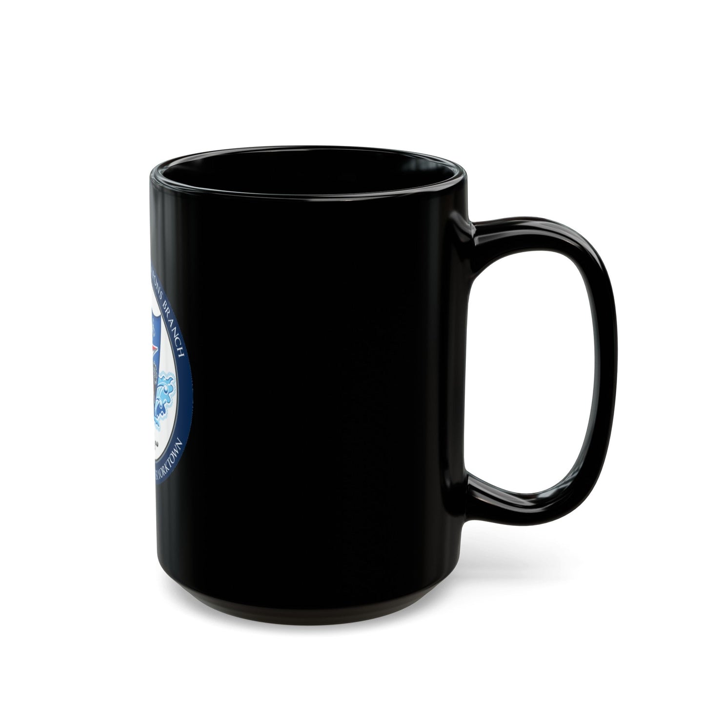 USCGC Training Yorktown (U.S. Coast Guard) Black Coffee Mug-The Sticker Space