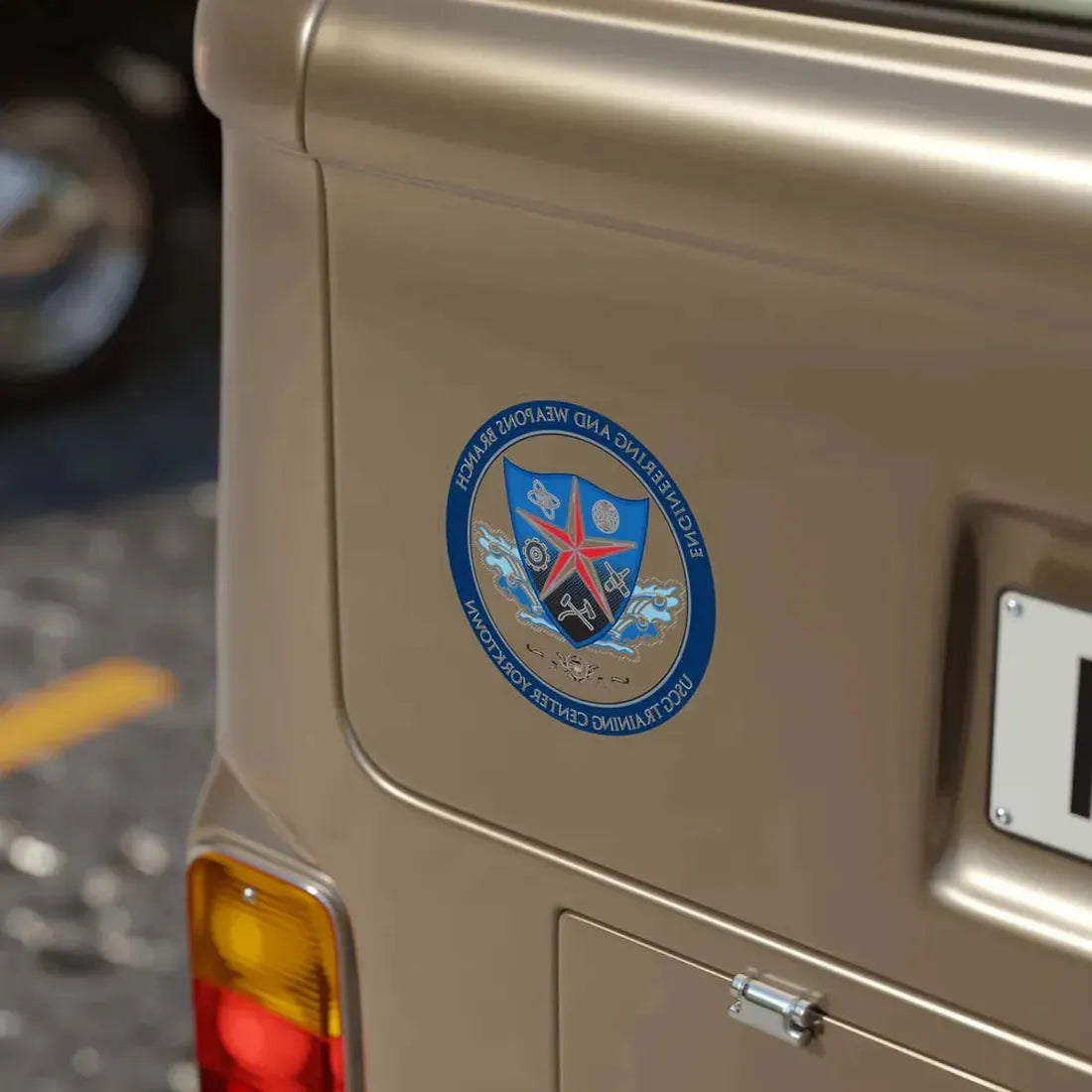 USCGC Training Yorktown (U.S. Coast Guard) REVERSE PRINT Transparent Die-Cut STICKER - The Sticker Space