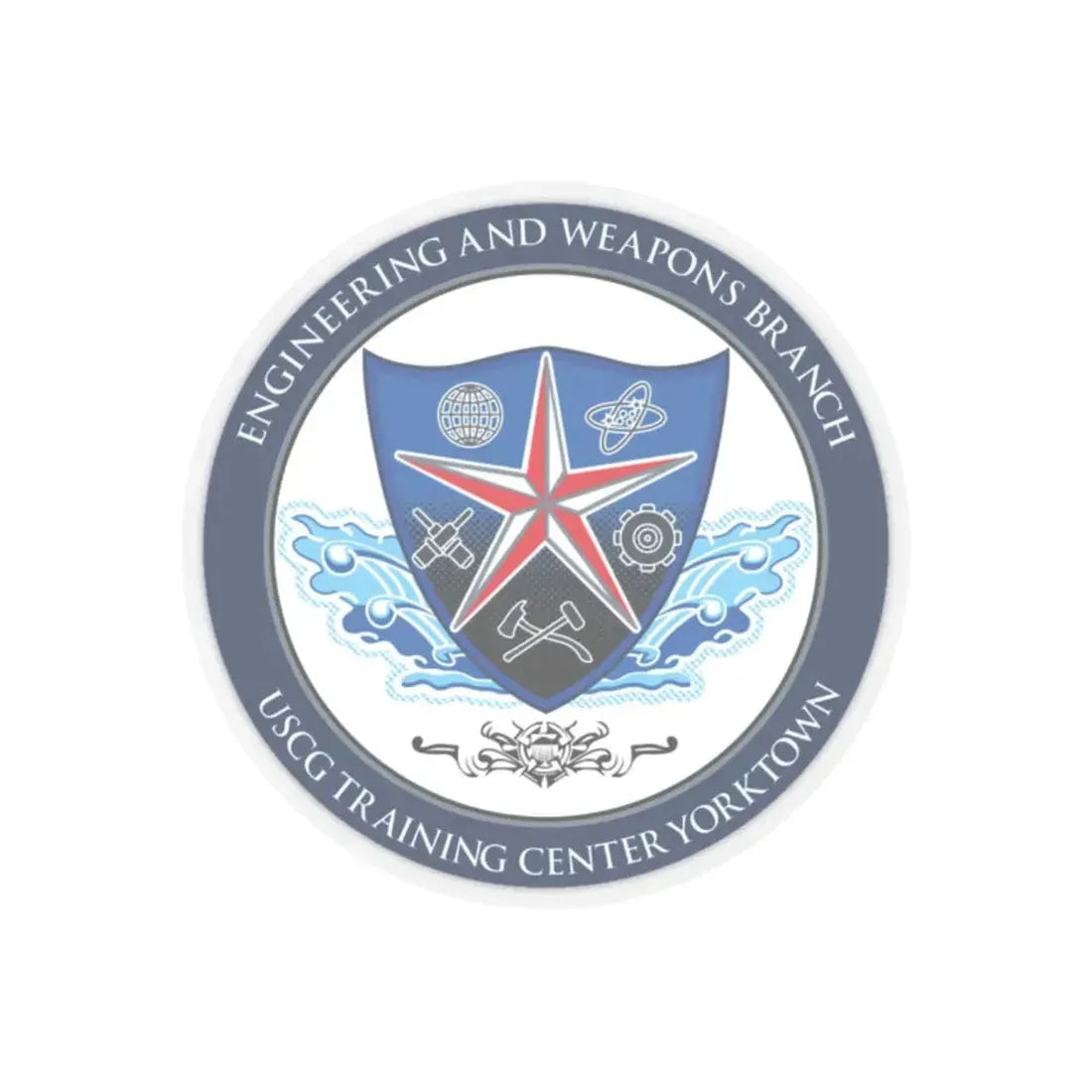 USCGC Training Yorktown (U.S. Coast Guard) STICKER Vinyl Kiss-Cut Decal 2 Inch Transparent - The Sticker Space