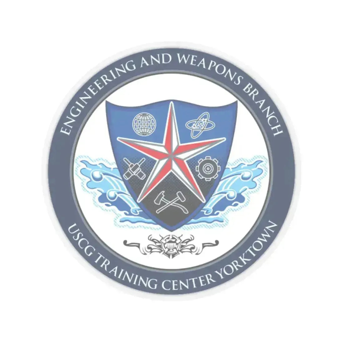 USCGC Training Yorktown (U.S. Coast Guard) STICKER Vinyl Kiss-Cut Decal 2 Inch Transparent - The Sticker Space
