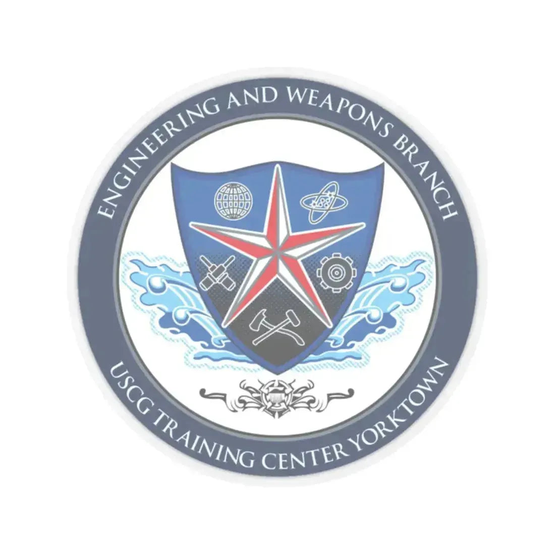 USCGC Training Yorktown (U.S. Coast Guard) STICKER Vinyl Kiss-Cut Decal 2 Inch Transparent - The Sticker Space
