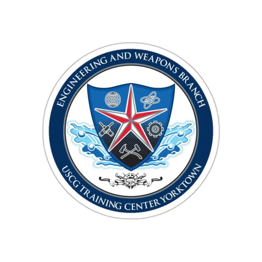 USCGC Training Yorktown (U.S. Coast Guard) STICKER Vinyl Kiss-Cut Decal 2 Inch White - The Sticker Space
