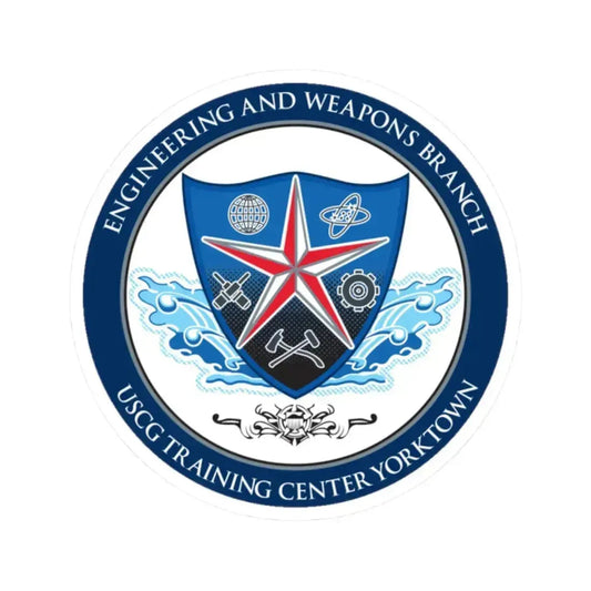 USCGC Training Yorktown (U.S. Coast Guard) STICKER Vinyl Kiss-Cut Decal 2 Inch White - The Sticker Space