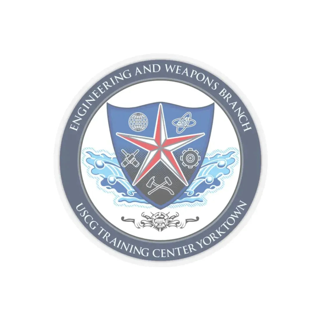 USCGC Training Yorktown (U.S. Coast Guard) STICKER Vinyl Kiss-Cut Decal 3 Inch Transparent - The Sticker Space