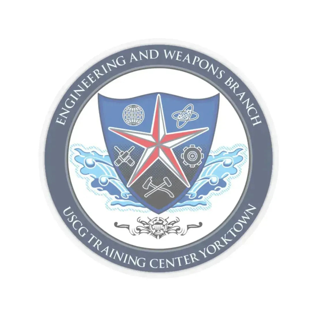 USCGC Training Yorktown (U.S. Coast Guard) STICKER Vinyl Kiss-Cut Decal 3 Inch Transparent - The Sticker Space