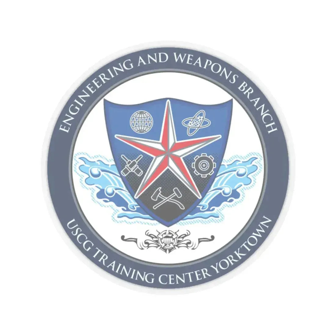 USCGC Training Yorktown (U.S. Coast Guard) STICKER Vinyl Kiss-Cut Decal 3 Inch Transparent - The Sticker Space