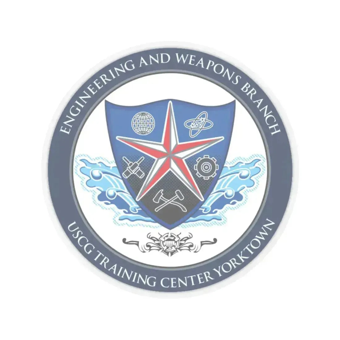 USCGC Training Yorktown (U.S. Coast Guard) STICKER Vinyl Kiss-Cut Decal 3 Inch Transparent - The Sticker Space