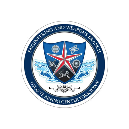 USCGC Training Yorktown (U.S. Coast Guard) STICKER Vinyl Kiss-Cut Decal 3 Inch White - The Sticker Space