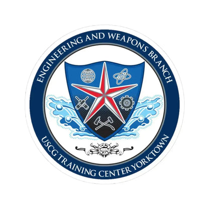 USCGC Training Yorktown (U.S. Coast Guard) STICKER Vinyl Kiss-Cut Decal 3 Inch White - The Sticker Space