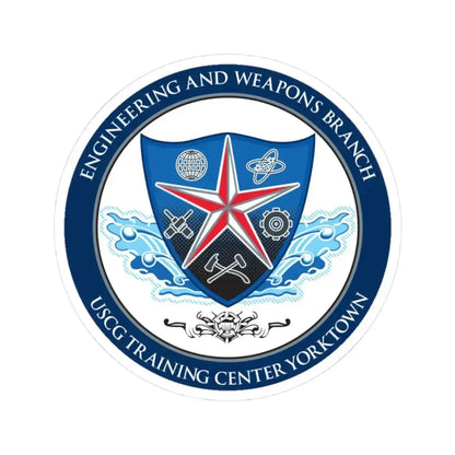 USCGC Training Yorktown (U.S. Coast Guard) STICKER Vinyl Kiss-Cut Decal 3 Inch White - The Sticker Space