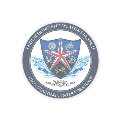 USCGC Training Yorktown (U.S. Coast Guard) STICKER Vinyl Kiss-Cut Decal 4 Inch Transparent - The Sticker Space