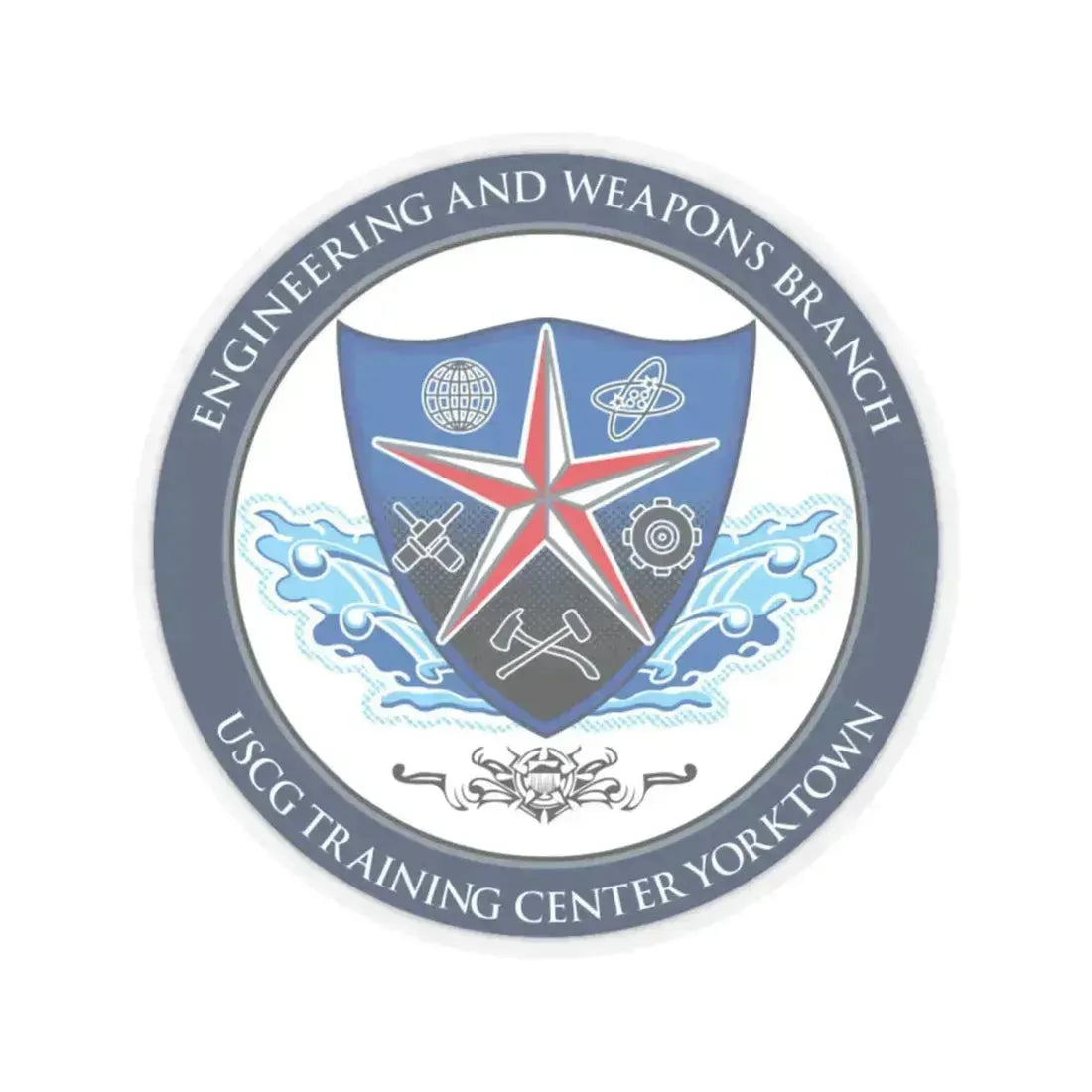 USCGC Training Yorktown (U.S. Coast Guard) STICKER Vinyl Kiss-Cut Decal 4 Inch Transparent - The Sticker Space