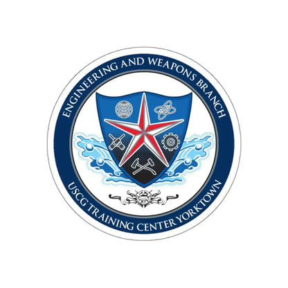 USCGC Training Yorktown (U.S. Coast Guard) STICKER Vinyl Kiss-Cut Decal 4 Inch White - The Sticker Space