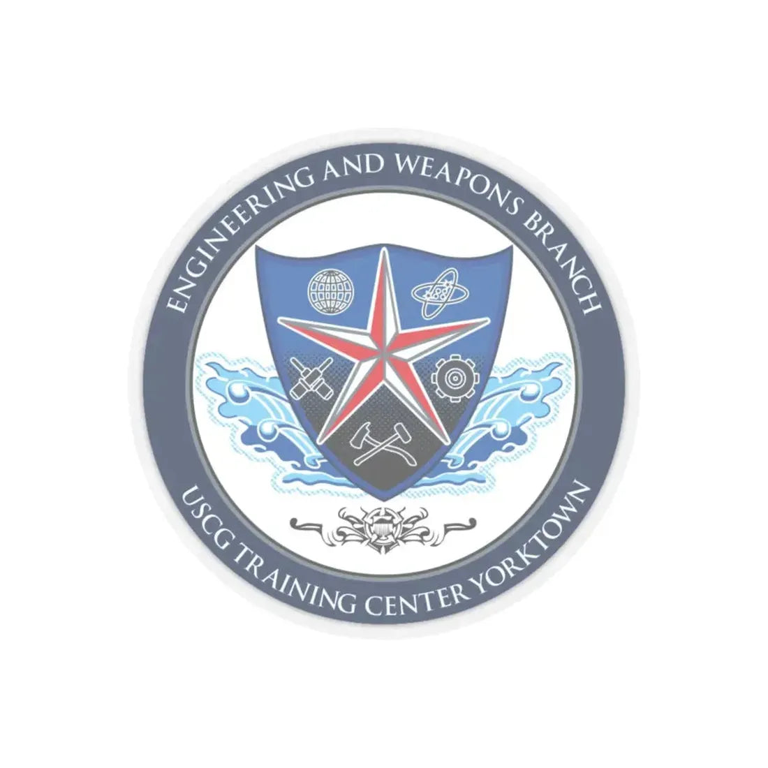 USCGC Training Yorktown (U.S. Coast Guard) STICKER Vinyl Kiss-Cut Decal 6 Inch Transparent - The Sticker Space