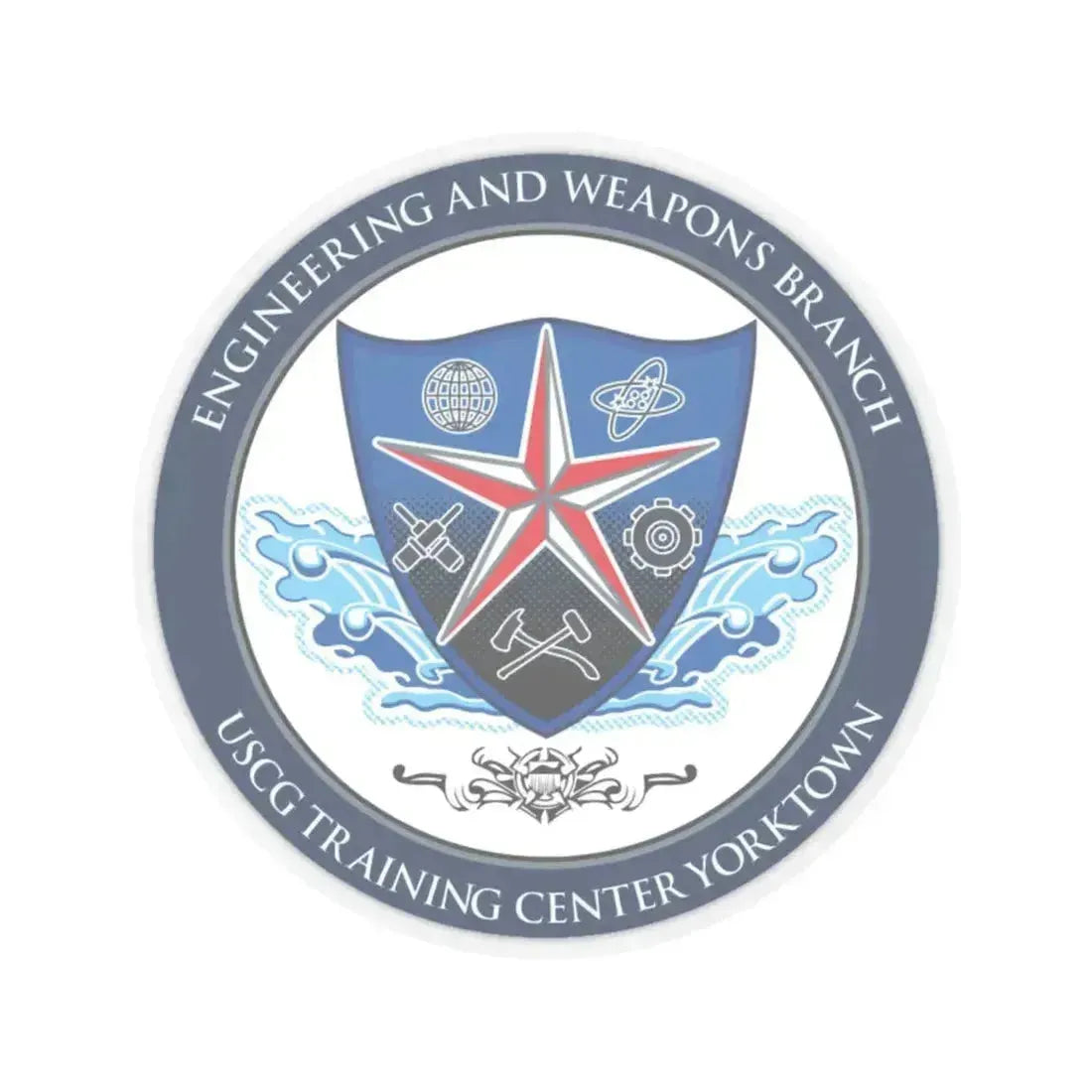 USCGC Training Yorktown (U.S. Coast Guard) STICKER Vinyl Kiss-Cut Decal 6 Inch Transparent - The Sticker Space