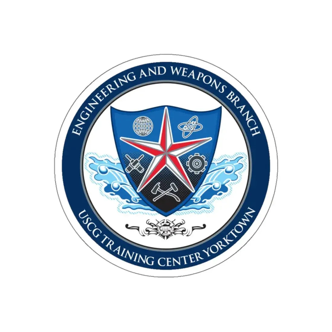 USCGC Training Yorktown (U.S. Coast Guard) STICKER Vinyl Kiss-Cut Decal 6 Inch White - The Sticker Space