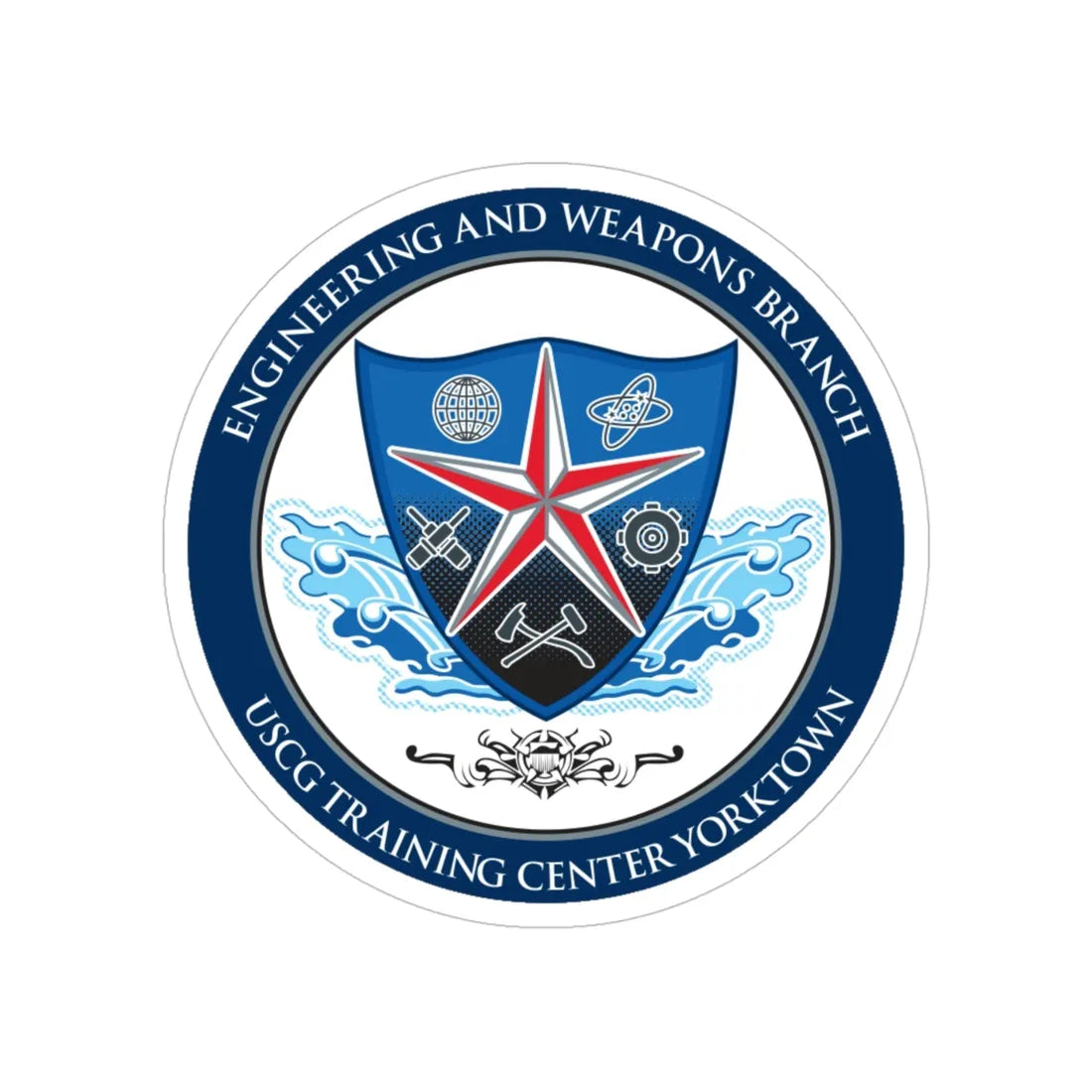 USCGC Training Yorktown (U.S. Coast Guard) Transparent STICKER Die-Cut Vinyl Decal 4 Inch - The Sticker Space