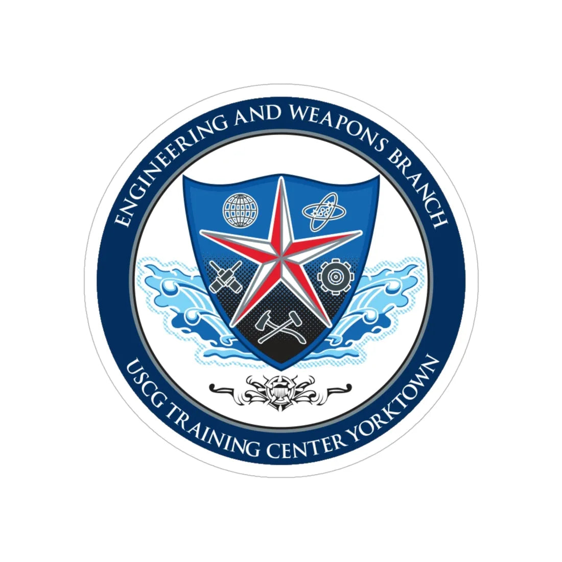 USCGC Training Yorktown (U.S. Coast Guard) Transparent STICKER Die-Cut Vinyl Decal 5 Inch - The Sticker Space